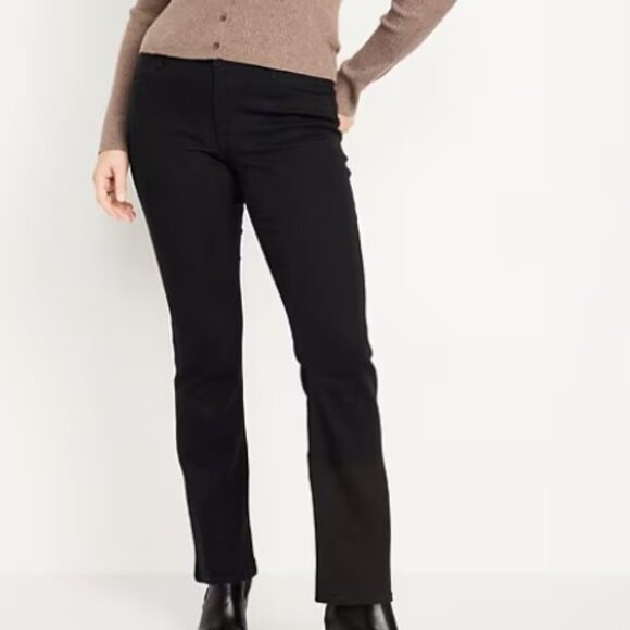 BNWT Old Navy 14 SHORT / Midrise Kicker Boot Cut Jean. Black women's Jeans - Picture 8 of 13